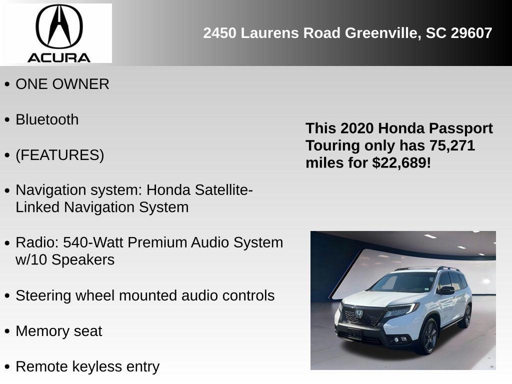 used 2020 Honda Passport car, priced at $22,689