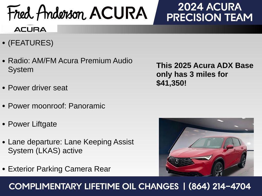 new 2025 Acura ADX car, priced at $41,350