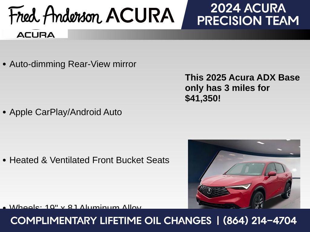 new 2025 Acura ADX car, priced at $41,350