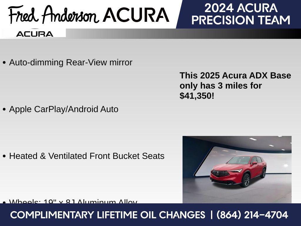 new 2025 Acura ADX car, priced at $41,350
