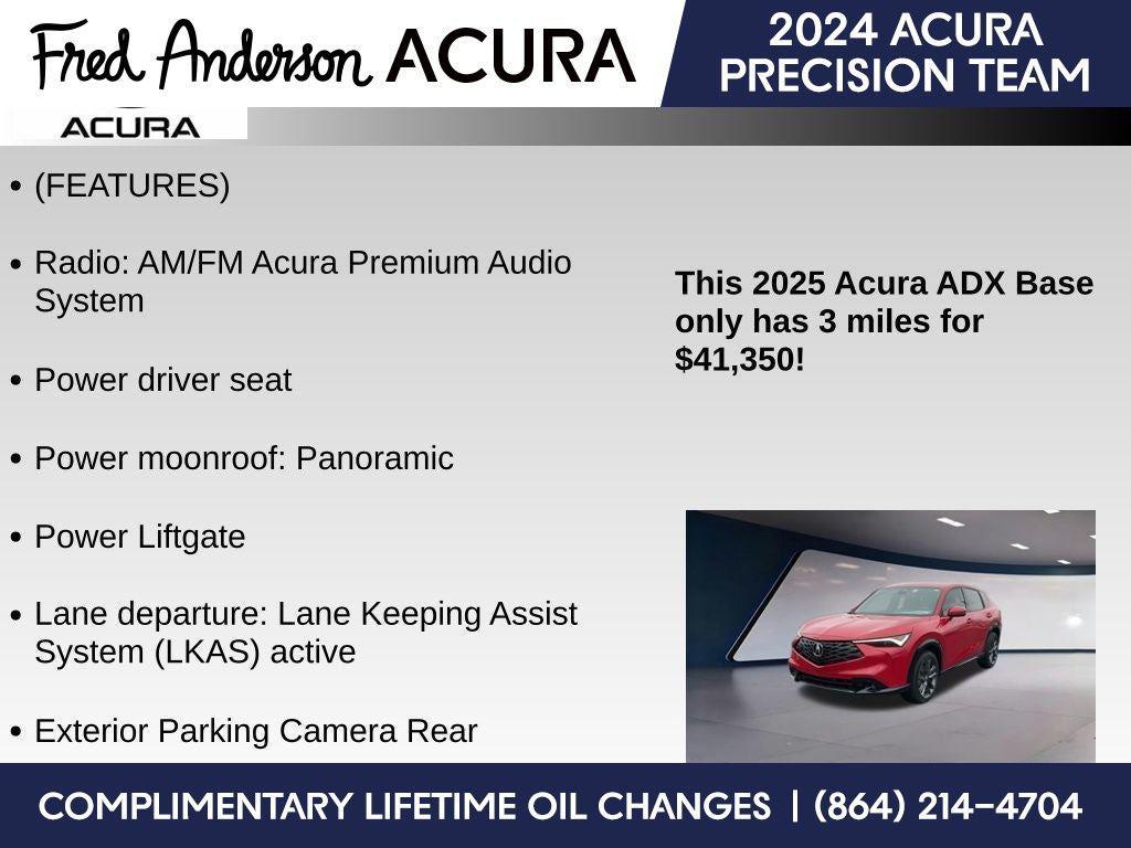 new 2025 Acura ADX car, priced at $41,350