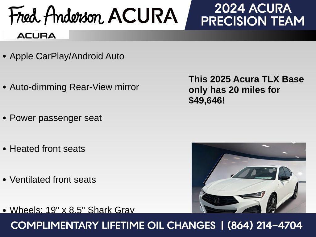 new 2025 Acura TLX car, priced at $49,646