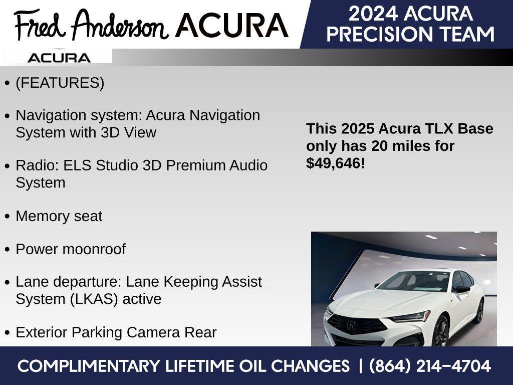 new 2025 Acura TLX car, priced at $49,646