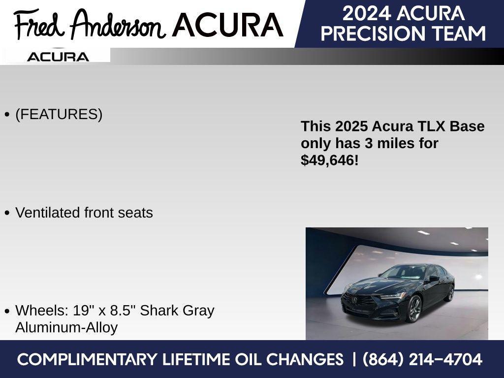 new 2025 Acura TLX car, priced at $49,646