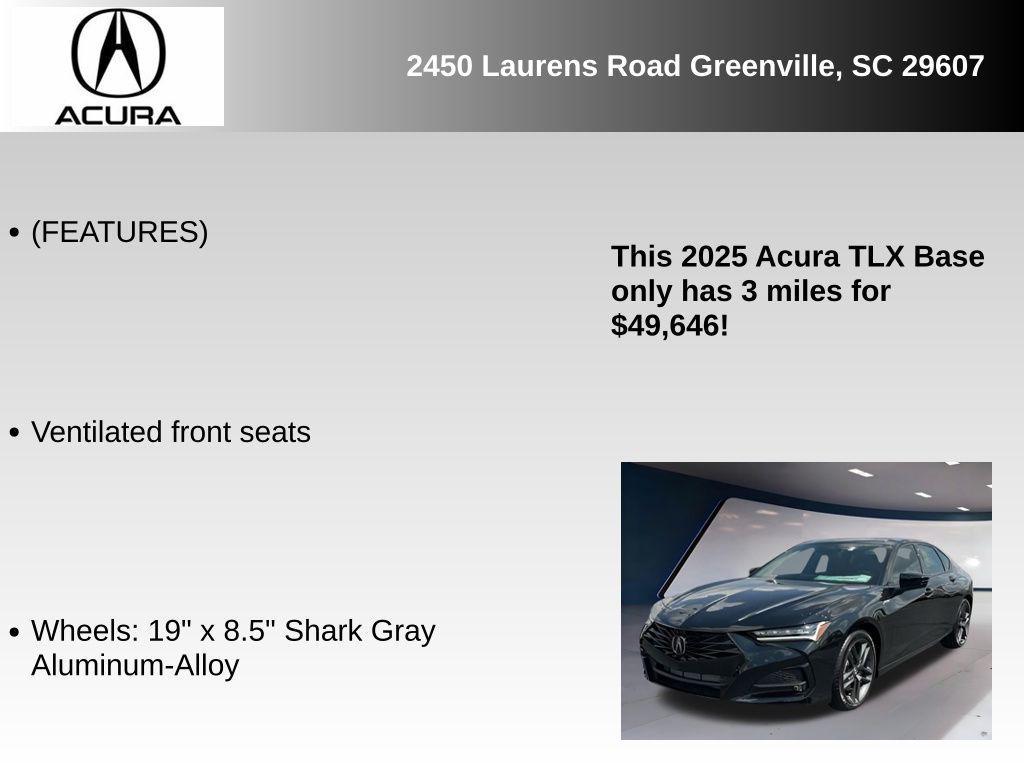 new 2025 Acura TLX car, priced at $49,646