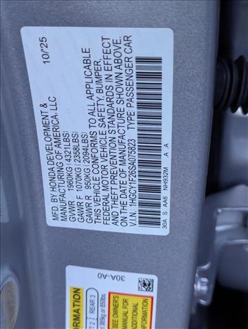 new 2025 Honda Accord car, priced at $28,369