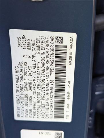 new 2026 Honda Civic car, priced at $27,992