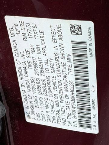 used 2019 Honda CR-V car, priced at $20,480