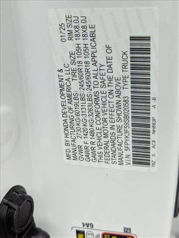 new 2025 Honda Ridgeline car, priced at $44,114