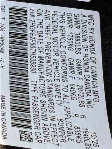 new 2026 Honda Civic car, priced at $26,603