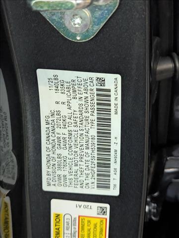 new 2026 Honda Civic car, priced at $26,603