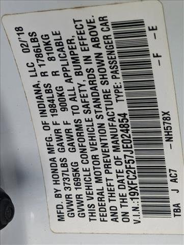 used 2018 Honda Civic car, priced at $13,280