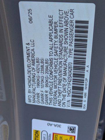 new 2025 Honda Accord car, priced at $32,165
