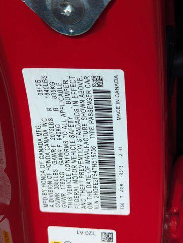 new 2026 Honda Civic car, priced at $26,603