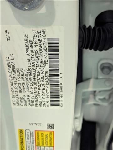 new 2025 Honda Accord car, priced at $30,823