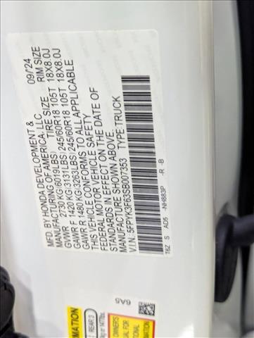 new 2025 Honda Ridgeline car, priced at $44,725