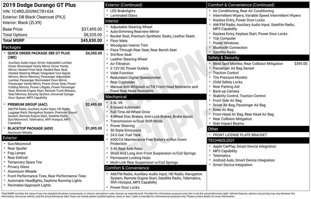 used 2019 Dodge Durango car, priced at $23,991
