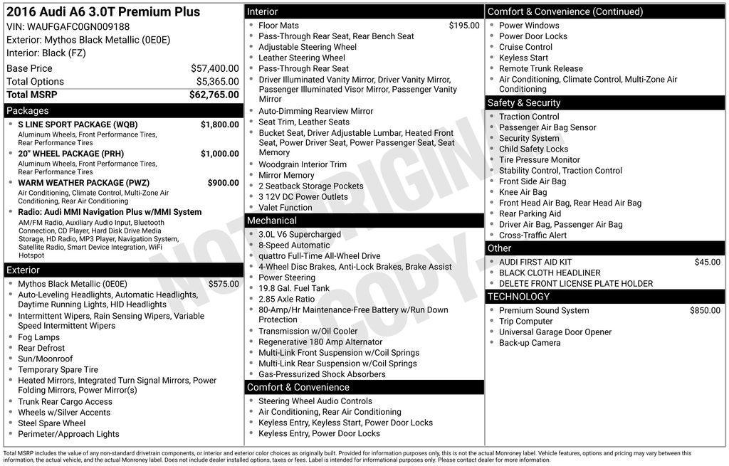 used 2016 Audi A6 car, priced at $15,599