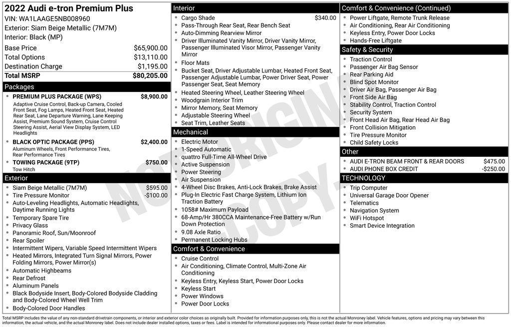 used 2022 Audi e-tron car