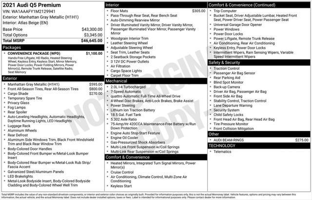 used 2021 Audi Q5 car, priced at $21,996