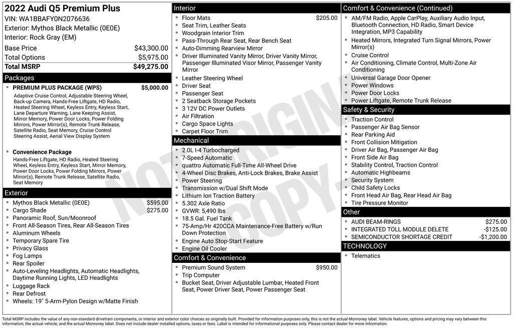 used 2022 Audi Q5 car, priced at $28,774