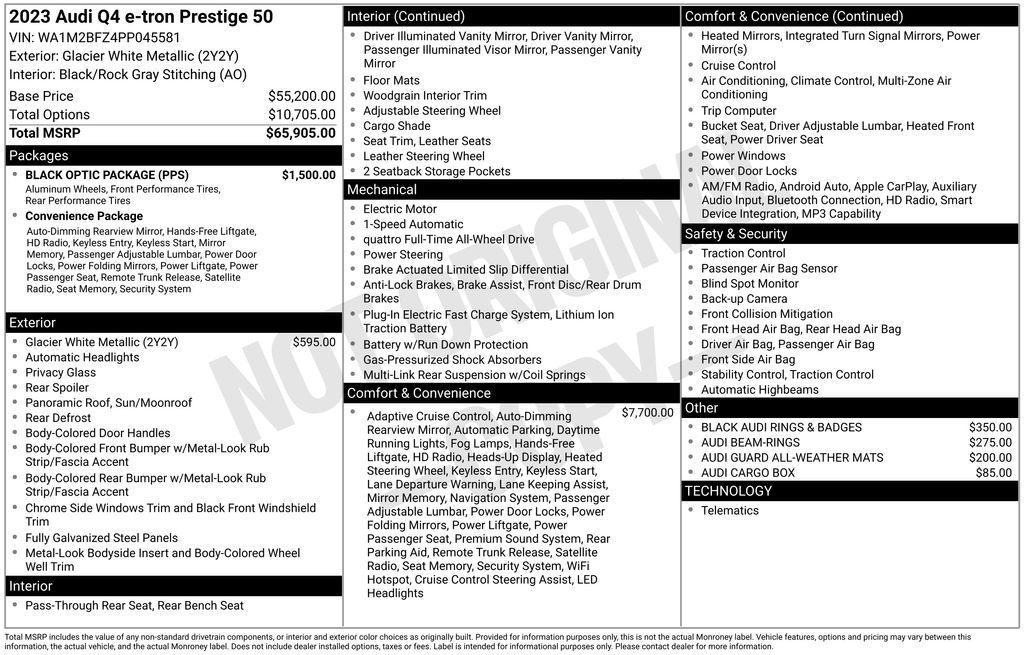 used 2023 Audi Q4 e-tron car, priced at $29,702