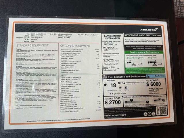 used 2023 McLaren GT car, priced at $174,991
