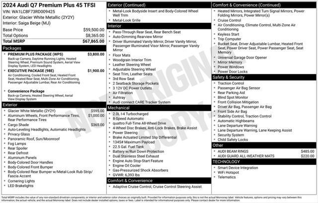 used 2024 Audi Q7 car, priced at $44,170