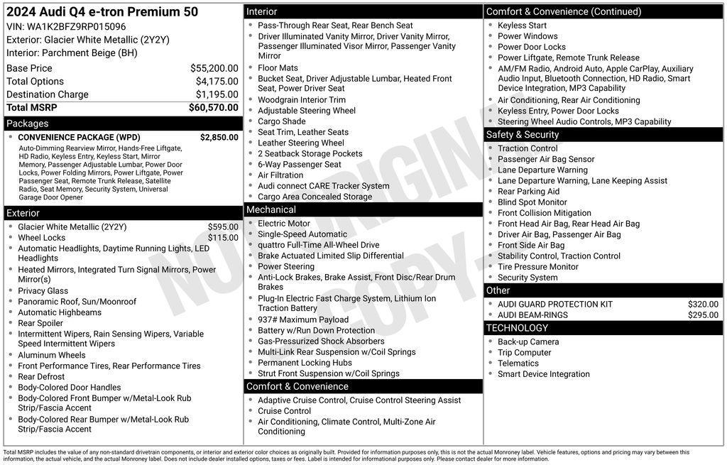 used 2024 Audi Q4 e-tron car, priced at $29,838