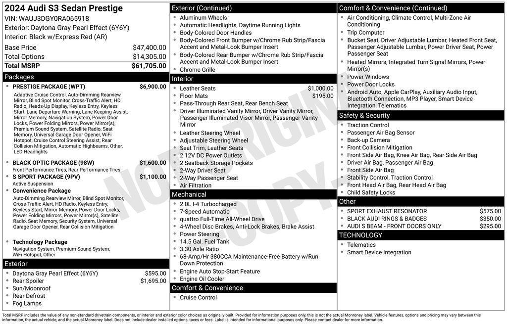 used 2024 Audi S3 car, priced at $39,972