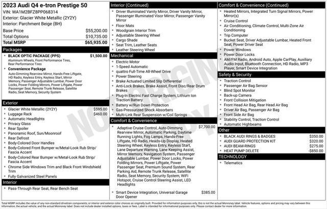 used 2023 Audi Q4 e-tron car, priced at $33,998