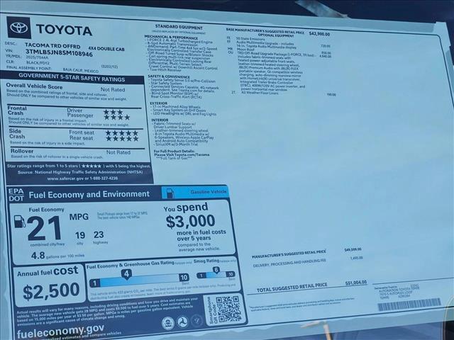 new 2025 Toyota Tacoma car, priced at $47,793