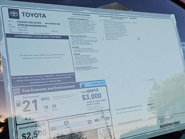 new 2025 Toyota Tacoma car, priced at $46,851