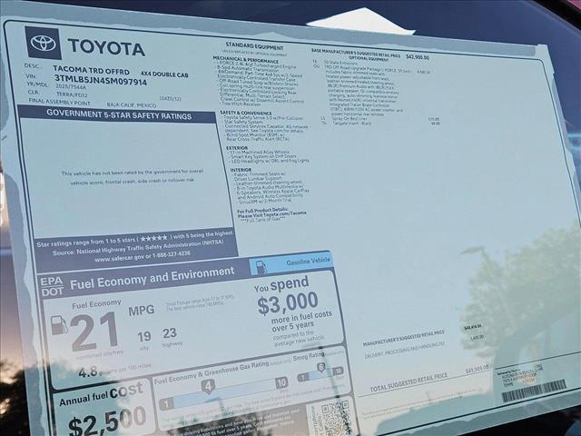 new 2025 Toyota Tacoma car, priced at $46,851
