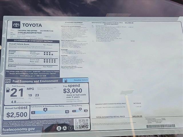 new 2025 Toyota Tacoma car, priced at $46,395