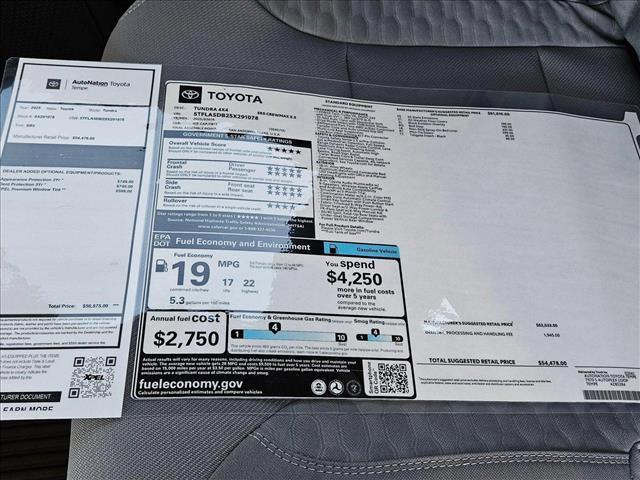 new 2025 Toyota Tundra car, priced at $48,360
