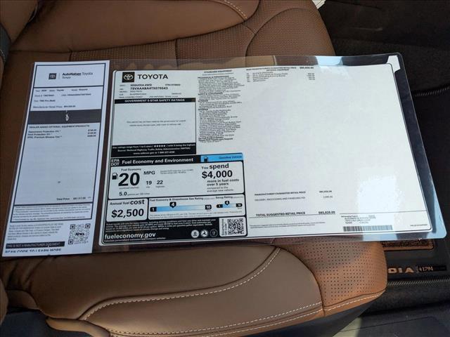 new 2026 Toyota Sequoia car, priced at $85,020