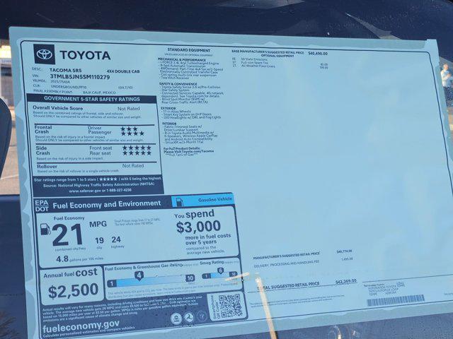 new 2025 Toyota Tacoma car, priced at $39,974