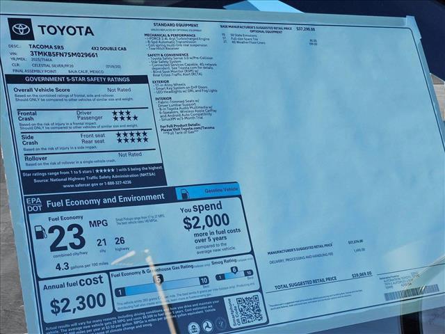 new 2025 Toyota Tacoma car, priced at $36,953