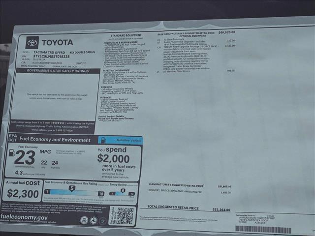 new 2025 Toyota Tacoma car, priced at $50,173