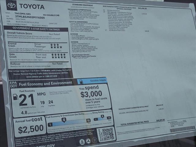 used 2025 Toyota Tacoma car, priced at $40,949