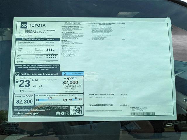 new 2025 Toyota Tacoma car, priced at $40,112