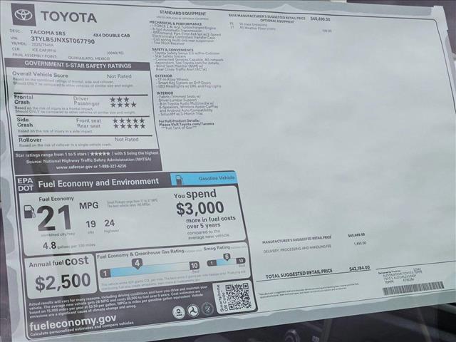 new 2025 Toyota Tacoma car, priced at $39,899