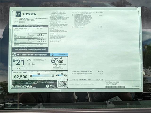 new 2025 Toyota Tacoma car, priced at $43,994