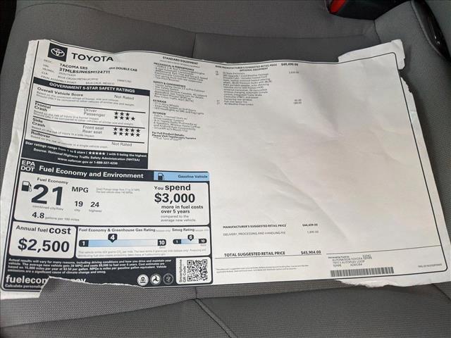 new 2025 Toyota Tacoma car, priced at $43,209