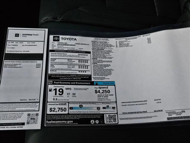 new 2025 Toyota Tundra car, priced at $54,894