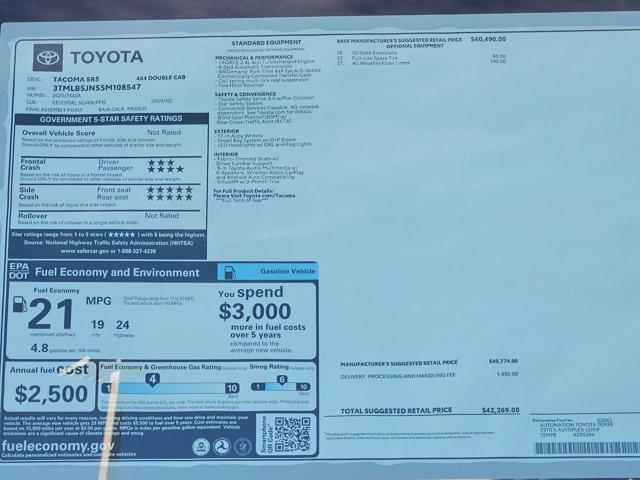 new 2025 Toyota Tacoma car, priced at $39,974