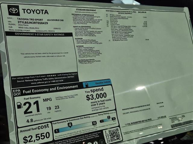 new 2024 Toyota Tacoma car, priced at $47,754