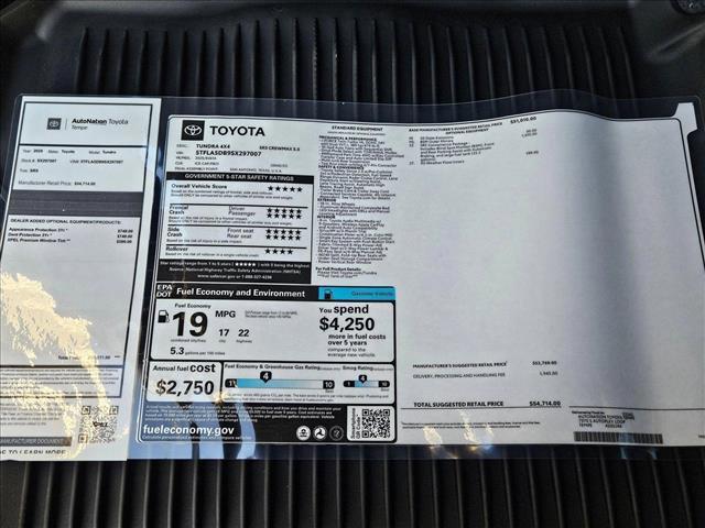 new 2025 Toyota Tundra car, priced at $48,601