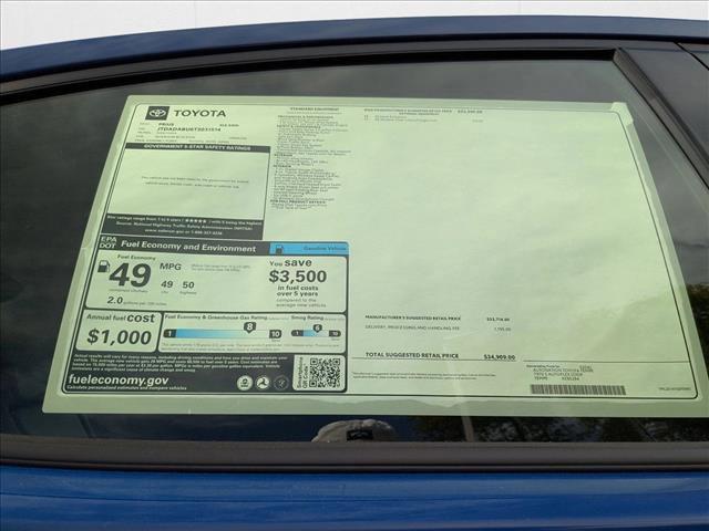 new 2026 Toyota Prius car, priced at $34,909